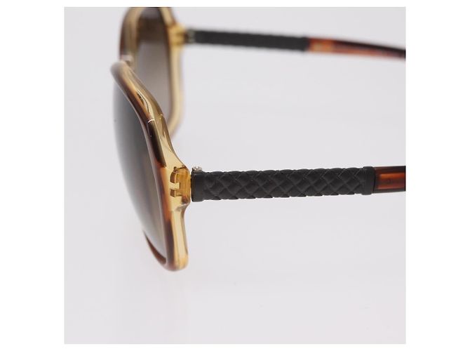 Gafas de sol Bottega Veneta Plástico Marrón Tono Dorado Auth BA16149 Castaño - vista 14