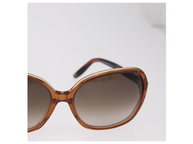 Gafas de sol Bottega Veneta Plástico Marrón Tono Dorado Auth BA16149 Castaño - vista 4