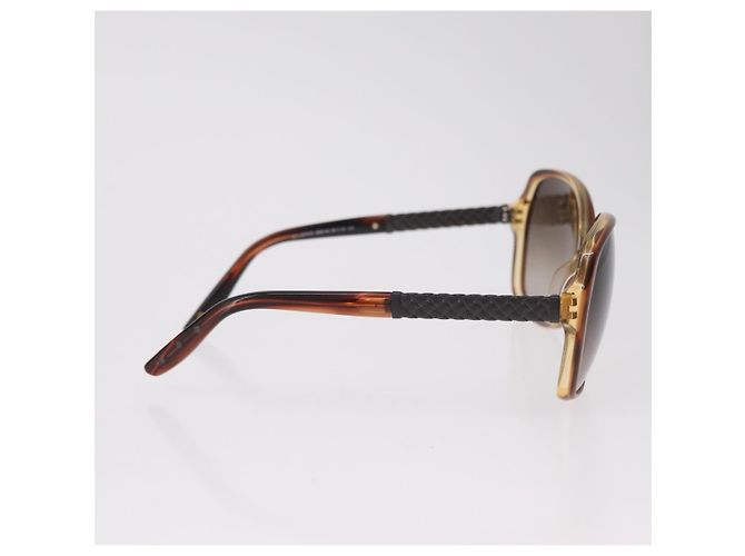 Gafas de sol Bottega Veneta Plástico Marrón Tono Dorado Auth BA16149 Castaño - vista 5