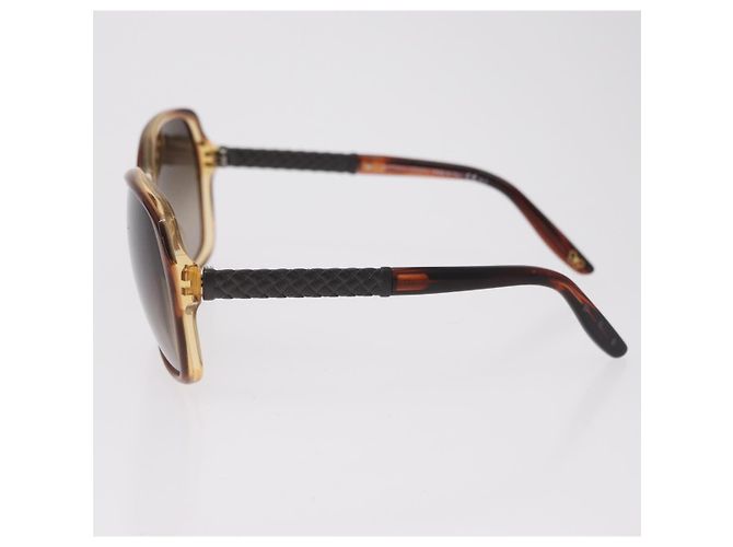Gafas de sol Bottega Veneta Plástico Marrón Tono Dorado Auth BA16149 Castaño - vista 7