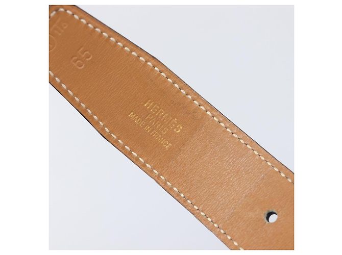 Hermès HERMES Chaine d Ancre Gürtel Leather 30.3"" 65 Gold Black Auth 205053M Schwarz Golden - Ansicht 11