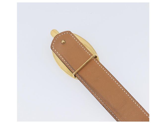 Hermès HERMES Chaine d Ancre Gürtel Leather 30.3"" 65 Gold Black Auth 205053M Schwarz Golden - Ansicht 7