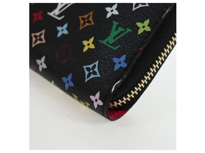 LOUIS VUITTON Monogram Multicolor Zippy Wallet Wallet M60050 LV Auth BA15783V Black - view 14