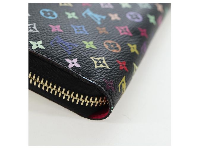 LOUIS VUITTON Monogram Multicolor Zippy Wallet Wallet M60050 LV Auth BA15783V Black - view 15