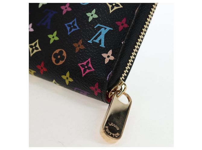 LOUIS VUITTON Monogram Multicolor Zippy Wallet Wallet M60050 LV Auth BA15783V Black - view 16