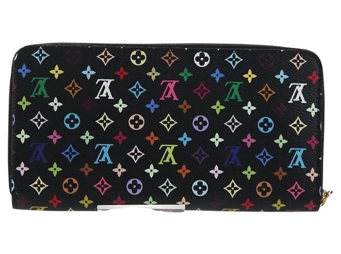 LOUIS VUITTON Monogram Multicolor Zippy Wallet Wallet M60050 LV Auth BA15783V Black - view 2