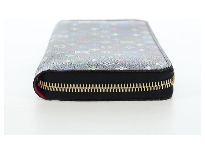 LOUIS VUITTON Monogram Multicolor Zippy Wallet Wallet M60050 LV Auth BA15783V Black - view 4