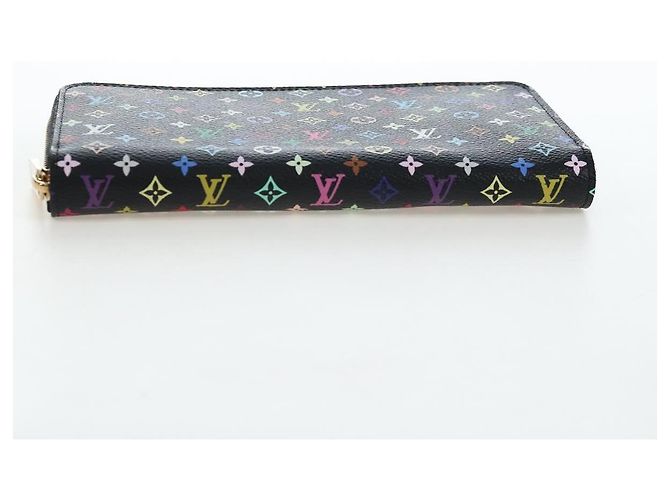 LOUIS VUITTON Monogram Multicolor Zippy Wallet Wallet M60050 LV Auth BA15783V Black - view 6