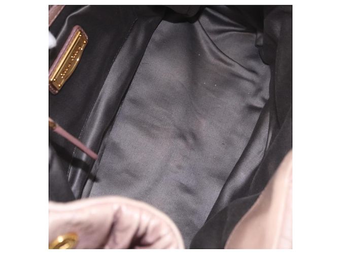 Borsa a mano Miu Miu Matelassé in pelle 2way Rosa Oro Auth 167651A D'oro - vista 11