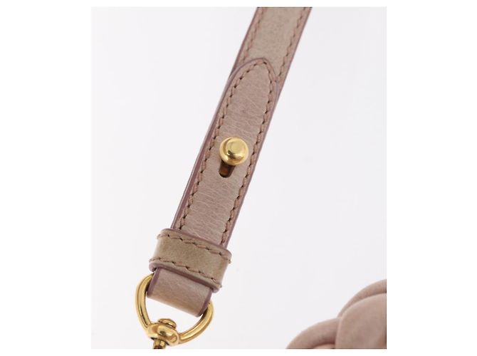 Borsa a mano Miu Miu Matelassé in pelle 2way Rosa Oro Auth 167651A D'oro - vista 17