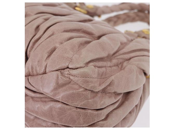 Borsa a mano Miu Miu Matelassé in pelle 2way Rosa Oro Auth 167651A D'oro - vista 21