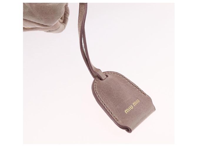 Borsa a mano Miu Miu Matelassé in pelle 2way Rosa Oro Auth 167651A D'oro - vista 24