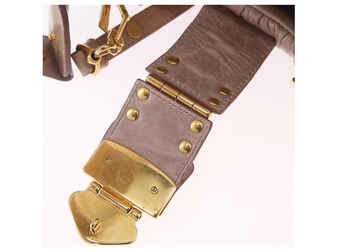 Borsa a mano Miu Miu Matelassé in pelle 2way Rosa Oro Auth 167651A D'oro - vista 25