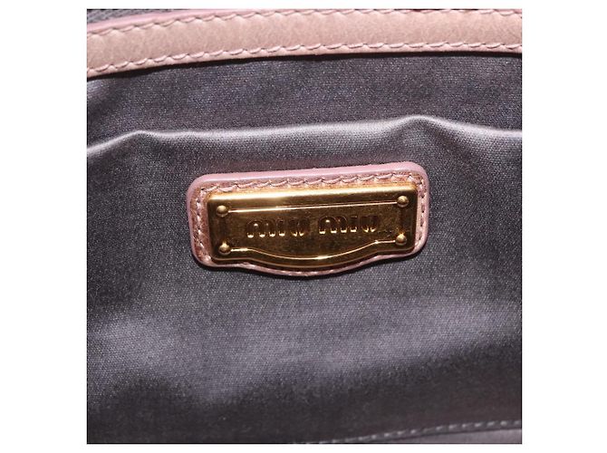 Borsa a mano Miu Miu Matelassé in pelle 2way Rosa Oro Auth 167651A D'oro - vista 27