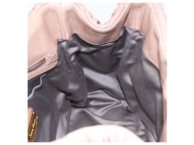 Borsa a mano Miu Miu Matelassé in pelle 2way Rosa Oro Auth 167651A D'oro - vista 28