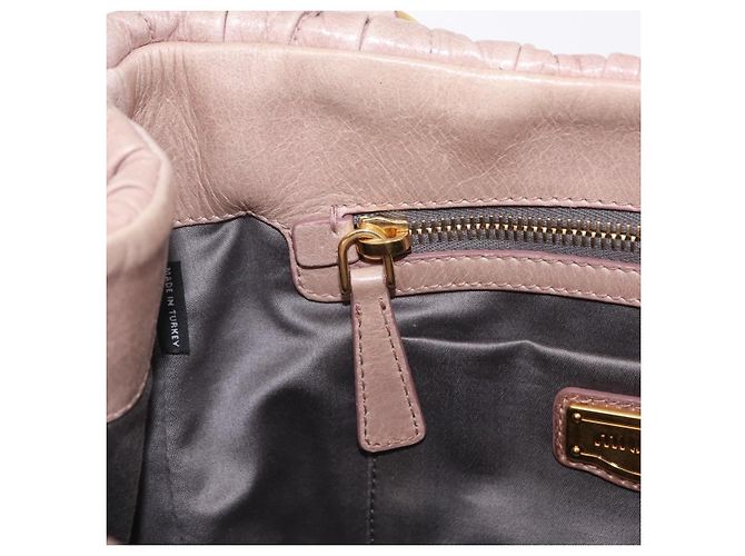 Borsa a mano Miu Miu Matelassé in pelle 2way Rosa Oro Auth 167651A D'oro - vista 30