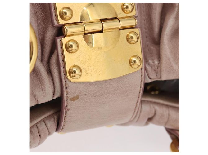 Borsa a mano Miu Miu Matelassé in pelle 2way Rosa Oro Auth 167651A D'oro - vista 7