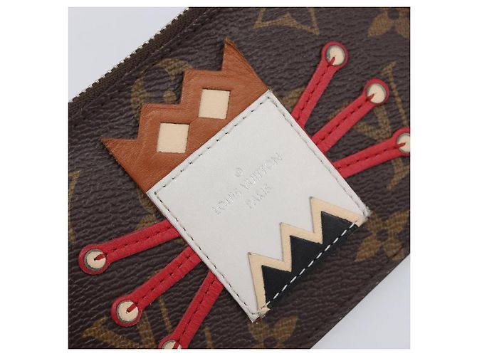 LOUIS VUITTON Monogram Pochette Cles Münzbeutel Tribal Mask M60213 Auth 206347M Monogramm - Ansicht 17