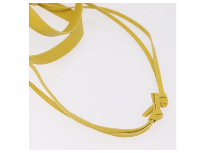 Bottega Veneta Borsa The Shell in pelle 2way Gialla Auth 206926V Giallo - vista 16