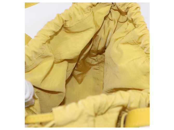 Bottega Veneta Borsa The Shell in pelle 2way Gialla Auth 206926V Giallo - vista 21