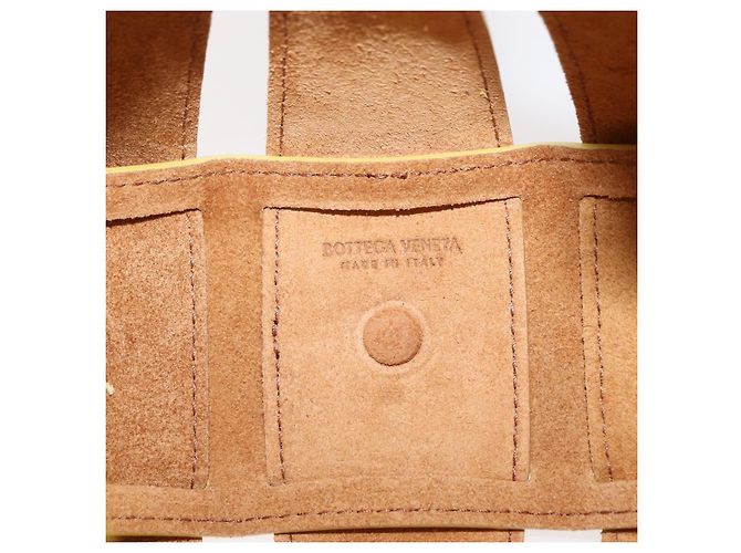 Bottega Veneta Borsa The Shell in pelle 2way Gialla Auth 206926V Giallo - vista 24