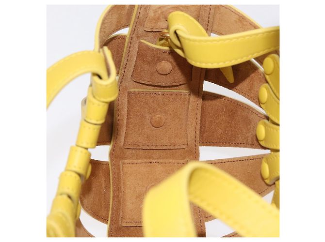 Bottega Veneta Borsa The Shell in pelle 2way Gialla Auth 206926V Giallo - vista 25