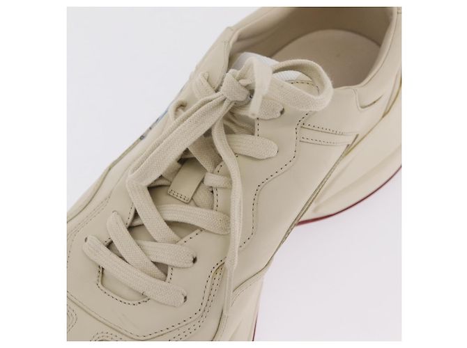 GUCCI GUCCI x Doraemon Low Cut Sneakers Leather 9 White 655025 Auth ar14309M Bianco - vista 13