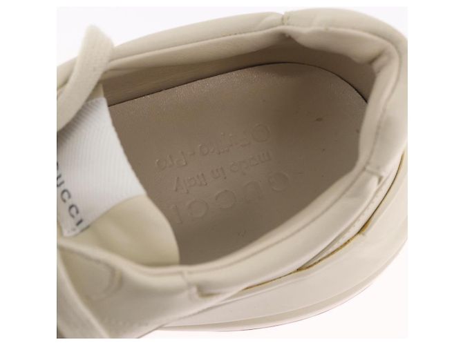 GUCCI GUCCI x Doraemon Low Cut Sneakers Leather 9 White 655025 Auth ar14309M Bianco - vista 16