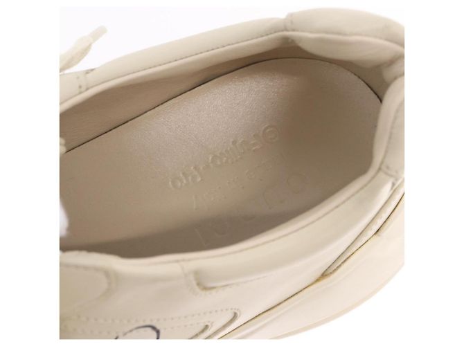 GUCCI GUCCI x Doraemon Low Cut Sneakers Leather 9 White 655025 Auth ar14309M Bianco - vista 36
