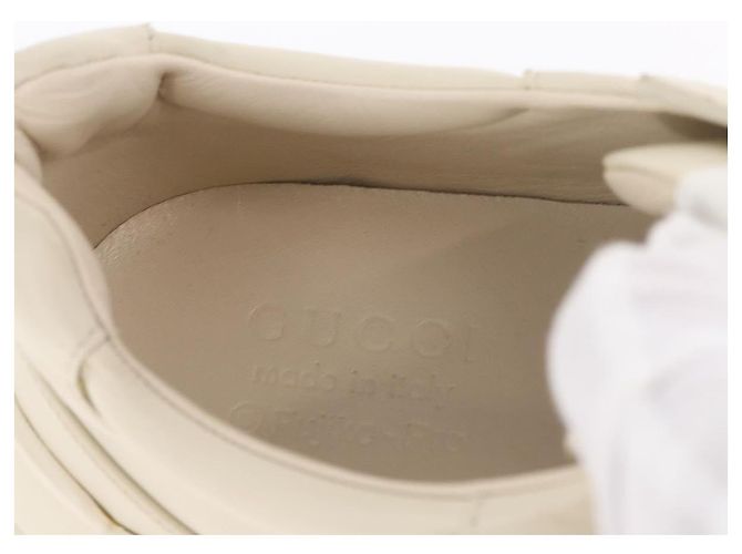 GUCCI GUCCI x Doraemon Low Cut Sneakers Leather 9 White 655025 Auth ar14309M Bianco - vista 38