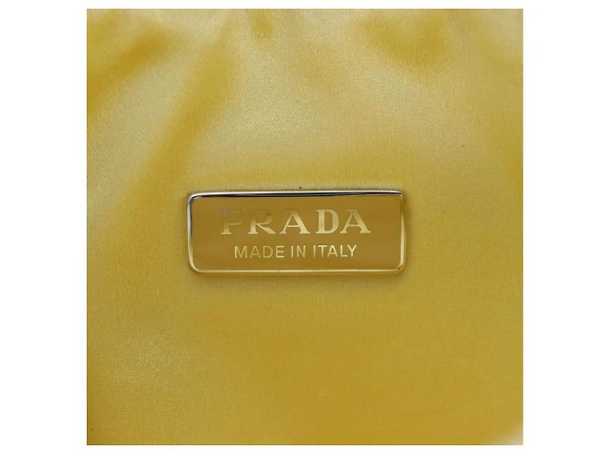 PRADA Schultertasche Satin Strass Gold Auth BA16050M Golden - Ansicht 18