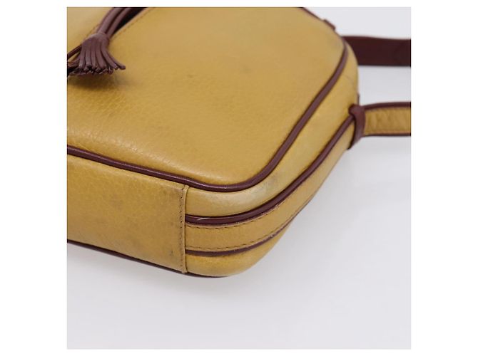 Borsa a tracolla Cartier Must Line Trinity in pelle beige e oro autentica 207443 D'oro - vista 10