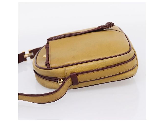 Borsa a tracolla Cartier Must Line Trinity in pelle beige e oro autentica 207443 D'oro - vista 4