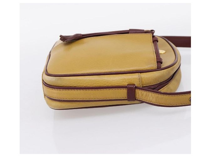 Borsa a tracolla Cartier Must Line Trinity in pelle beige e oro autentica 207443 D'oro - vista 5