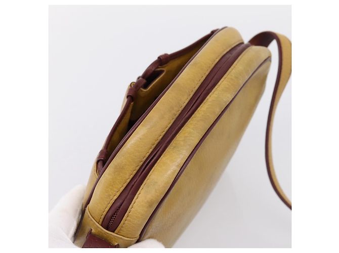 Borsa a tracolla Cartier Must Line Trinity in pelle beige e oro autentica 207443 D'oro - vista 6