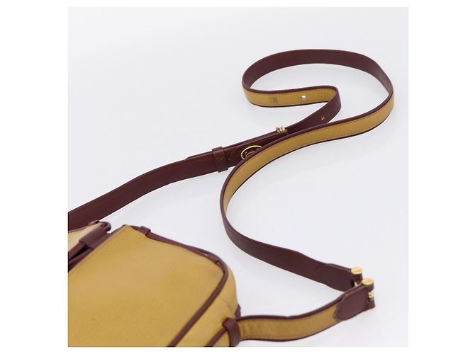 Borsa a tracolla Cartier Must Line Trinity in pelle beige e oro autentica 207443 D'oro - vista 8