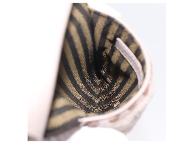 FENDI Pochette Smartphone Pelliccia Beige Tono Oro 7AS047 Auth BA16127V - vista 17