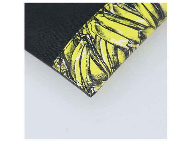 Saffiano Borsa a pochette PRADA in pelle Safiano Nero Argento Auth 206786M - vista 11