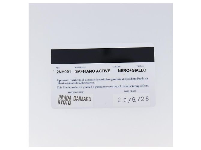 Saffiano Borsa a pochette PRADA in pelle Safiano Nero Argento Auth 206786M - vista 25