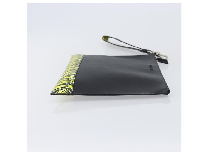 Saffiano Borsa a pochette PRADA in pelle Safiano Nero Argento Auth 206786M - vista 4
