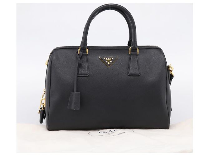 Borsa Mini Boston PRADA
Pelle Saffiano 2 vie Nero Oro Auth fm5456V D'oro - vista 12
