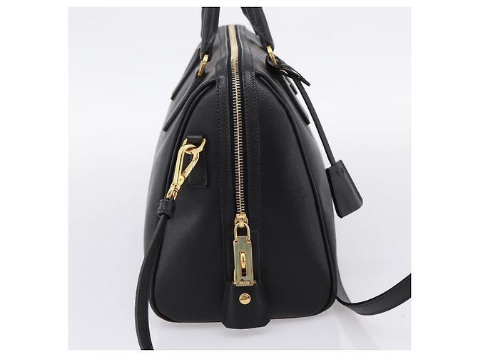 Borsa Mini Boston PRADA
Pelle Saffiano 2 vie Nero Oro Auth fm5456V D'oro - vista 3