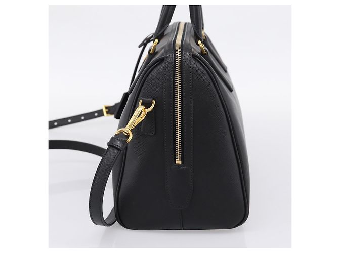 Borsa Mini Boston PRADA
Pelle Saffiano 2 vie Nero Oro Auth fm5456V D'oro - vista 4