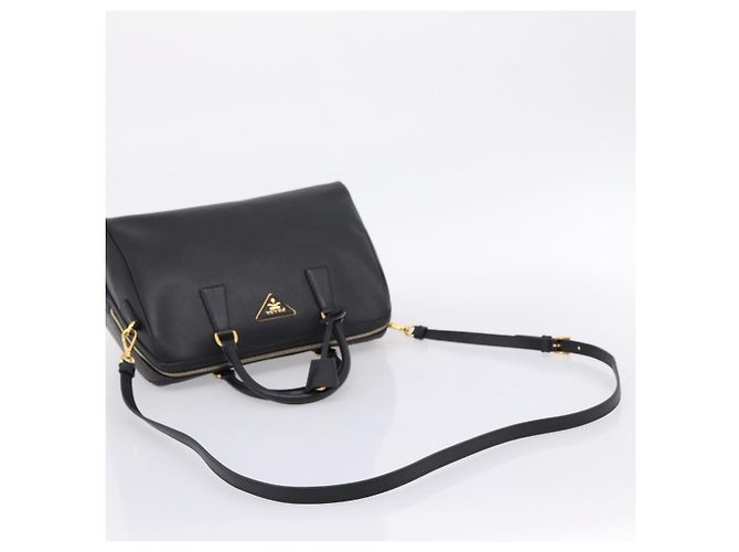 Borsa Mini Boston PRADA
Pelle Saffiano 2 vie Nero Oro Auth fm5456V D'oro - vista 8