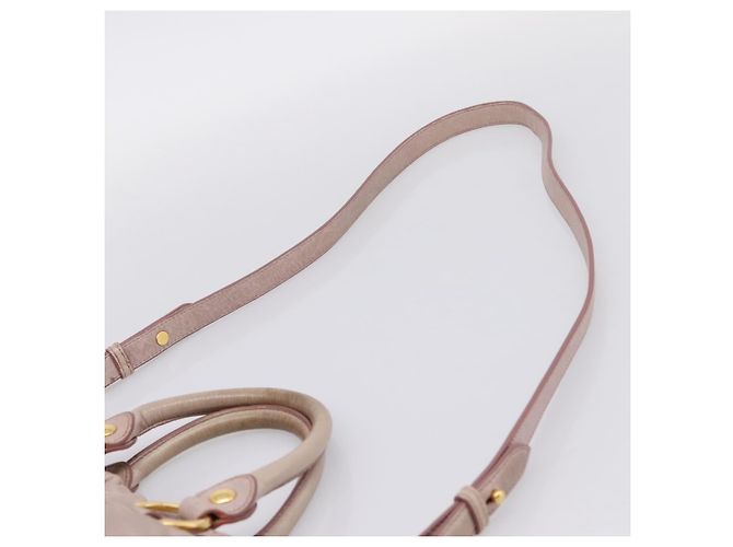 Miu Miu Handtasche Vitellolux 2way Pink Gold Auth 206863A Golden - Ansicht 14