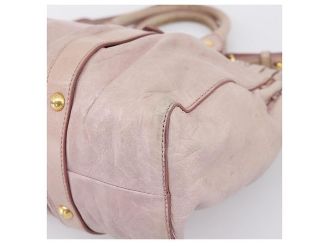 Miu Miu Handtasche Vitellolux 2way Pink Gold Auth 206863A Golden - Ansicht 15