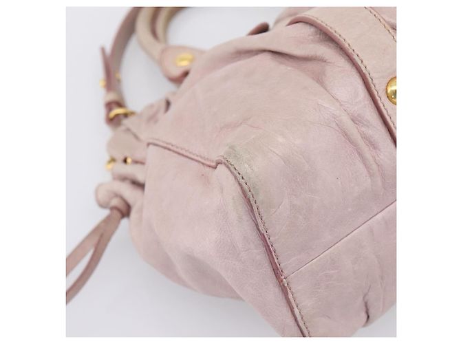 Miu Miu Handtasche Vitellolux 2way Pink Gold Auth 206863A Golden - Ansicht 16