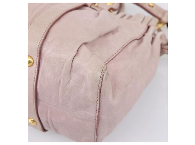 Miu Miu Handtasche Vitellolux 2way Pink Gold Auth 206863A Golden - Ansicht 17