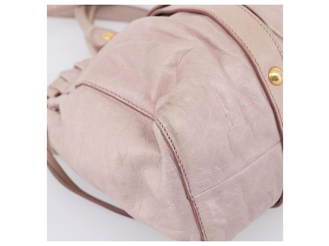 Miu Miu Handtasche Vitellolux 2way Pink Gold Auth 206863A Golden - Ansicht 18