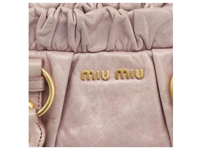 Miu Miu Handtasche Vitellolux 2way Pink Gold Auth 206863A Golden - Ansicht 19